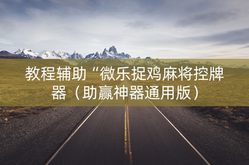 教程辅助“微乐捉鸡麻将控牌器（助赢神器通用版）