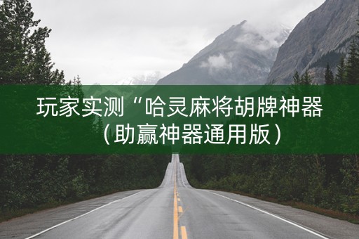 玩家实测“哈灵麻将胡牌神器（助赢神器通用版）