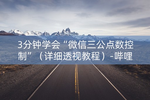 3分钟学会“微信三公点数控制”（详细透视教程）-哔哩哔哩