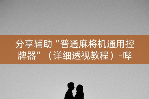 分享辅助“普通麻将机通用控牌器”（详细透视教程）-哔哩哔哩