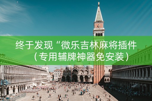 终于发现“微乐吉林麻将插件（专用辅牌神器免安装）