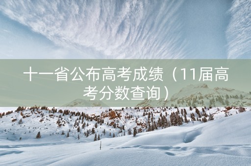 十一省公布高考成绩（11届高考分数查询）