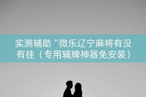 实测辅助“微乐辽宁麻将有没有挂（专用辅牌神器免安装）