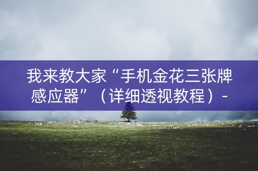 我来教大家“手机金花三张牌感应器”（详细透视教程）-哔哩哔哩