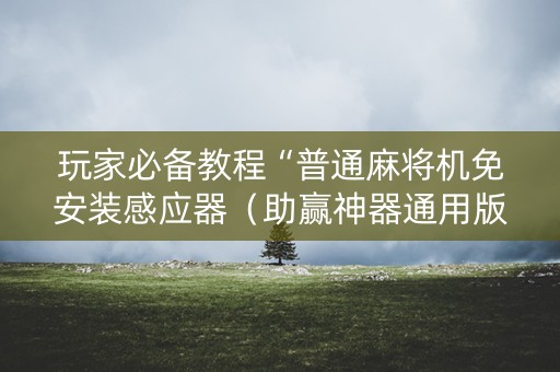 玩家必备教程“普通麻将机免安装感应器（助赢神器通用版）