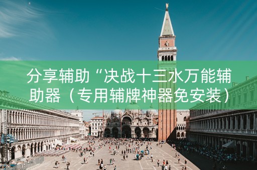 分享辅助“决战十三水万能辅助器（专用辅牌神器免安装）