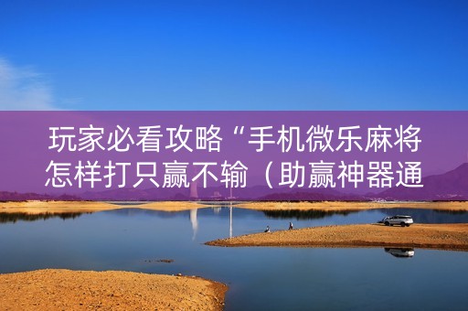 玩家必看攻略“手机微乐麻将怎样打只赢不输（助赢神器通用版）