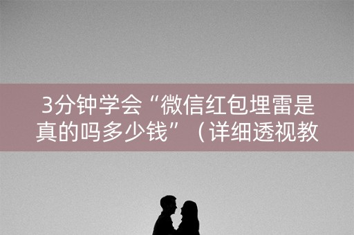 3分钟学会“微信红包埋雷是真的吗多少钱”（详细透视教程）-哔哩哔哩