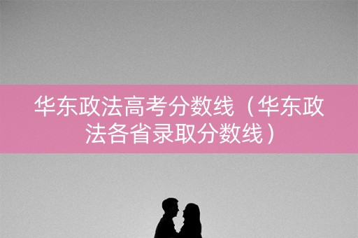 华东政法高考分数线（华东政法各省录取分数线）