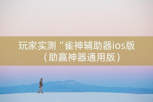 玩家实测“雀神辅助器ios版（助赢神器通用版）