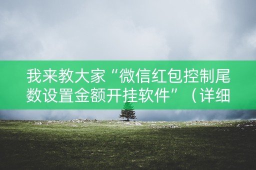 我来教大家“微信红包控制尾数设置金额开挂软件”（详细透视教程）-哔哩哔哩