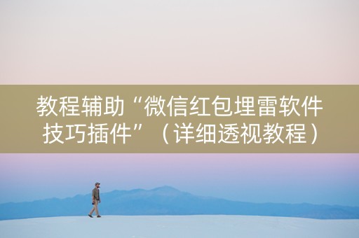 教程辅助“微信红包埋雷软件技巧插件”（详细透视教程）-哔哩哔哩