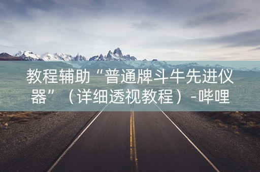 教程辅助“普通牌斗牛先进仪器”（详细透视教程）-哔哩哔哩