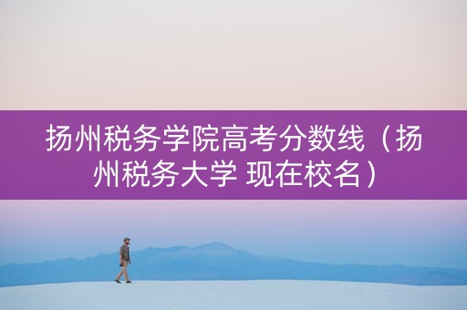 扬州税务学院高考分数线（扬州税务大学 现在校名）