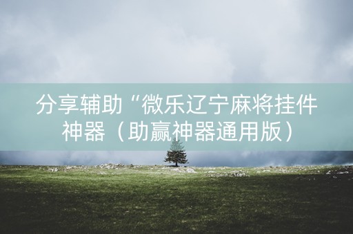 分享辅助“微乐辽宁麻将挂件神器（助赢神器通用版）
