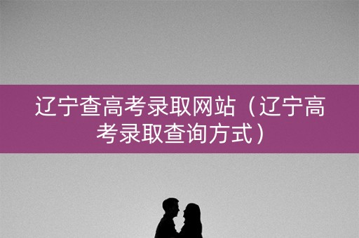 辽宁查高考录取网站（辽宁高考录取查询方式）
