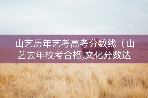 山艺历年艺考高考分数线（山艺去年校考合格,文化分数达线是多少）