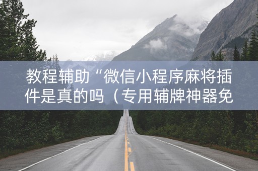 教程辅助“微信小程序麻将插件是真的吗（专用辅牌神器免安装）