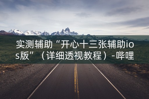 实测辅助“开心十三张辅助ios版”（详细透视教程）-哔哩哔哩