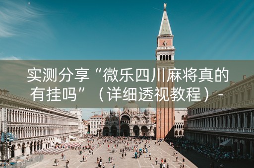 实测分享“微乐四川麻将真的有挂吗”（详细透视教程）-哔哩哔哩