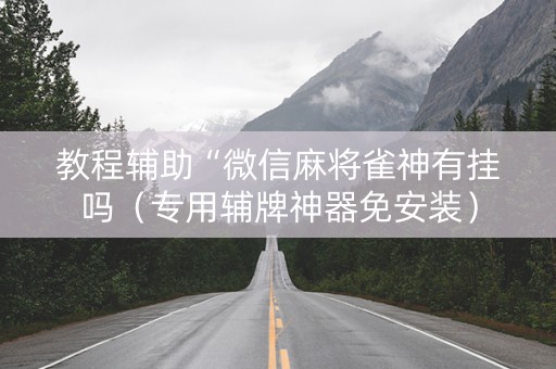 教程辅助“微信麻将雀神有挂吗（专用辅牌神器免安装）