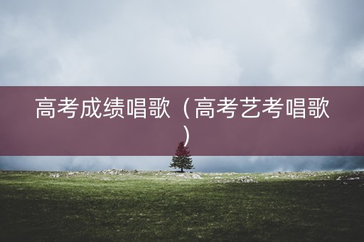 高考成绩唱歌（高考艺考唱歌）