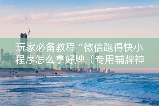 玩家必备教程“微信跑得快小程序怎么拿好牌（专用辅牌神器免安装）