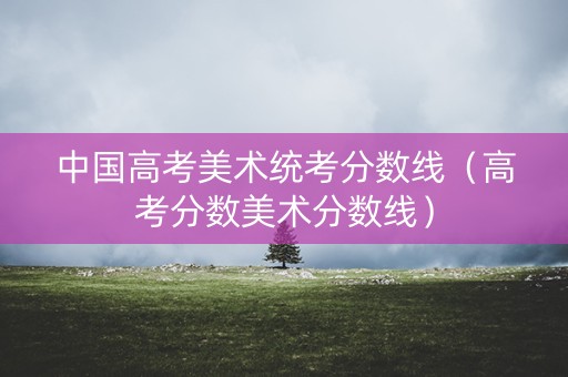 中国高考美术统考分数线（高考分数美术分数线）