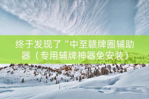 终于发现了“中至赣牌圈辅助器（专用辅牌神器免安装）