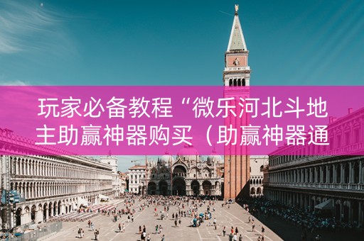 玩家必备教程“微乐河北斗地主助赢神器购买（助赢神器通用版）