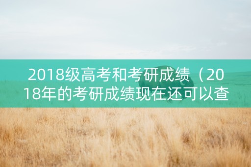 2018级高考和考研成绩（2018年的考研成绩现在还可以查吗）