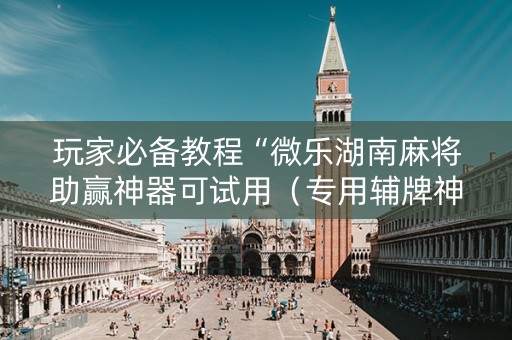 玩家必备教程“微乐湖南麻将助赢神器可试用（专用辅牌神器免安装）
