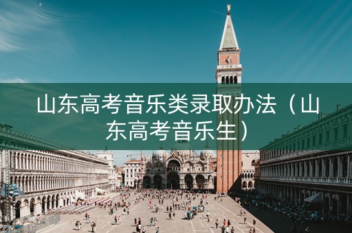 山东高考音乐类录取办法（山东高考音乐生）