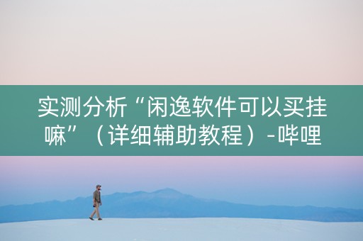 实测分析“闲逸软件可以买挂嘛”（详细辅助教程）-哔哩哔哩