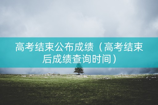 高考结束公布成绩（高考结束后成绩查询时间）