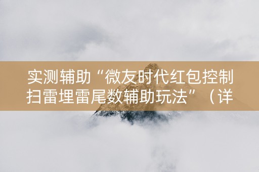 实测辅助“微友时代红包控制扫雷埋雷尾数辅助玩法”（详细透视教程）-哔哩哔哩