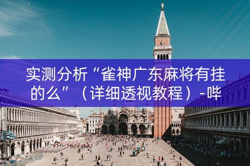 实测分析“雀神广东麻将有挂的么”（详细透视教程）-哔哩哔哩
