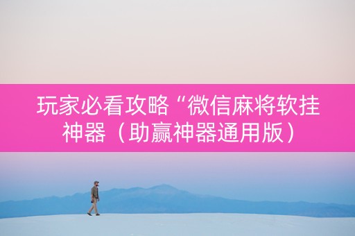 玩家必看攻略“微信麻将软挂神器（助赢神器通用版）