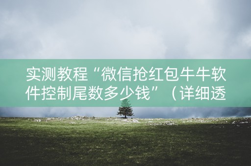 实测教程“微信抢红包牛牛软件控制尾数多少钱”（详细透视教程）-哔哩哔哩