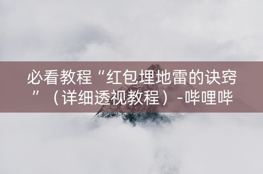必看教程“红包埋地雷的诀窍”（详细透视教程）-哔哩哔哩