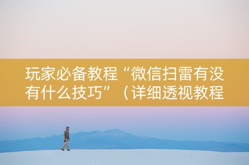 玩家必备教程“微信扫雷有没有什么技巧”（详细透视教程）-哔哩哔哩