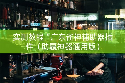 实测教程“广东雀神辅助器插件（助赢神器通用版）