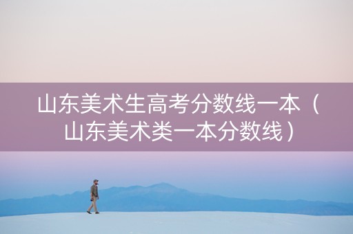 山东美术生高考分数线一本（山东美术类一本分数线）