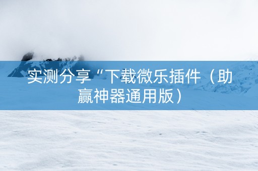 实测分享“下载微乐插件（助赢神器通用版）