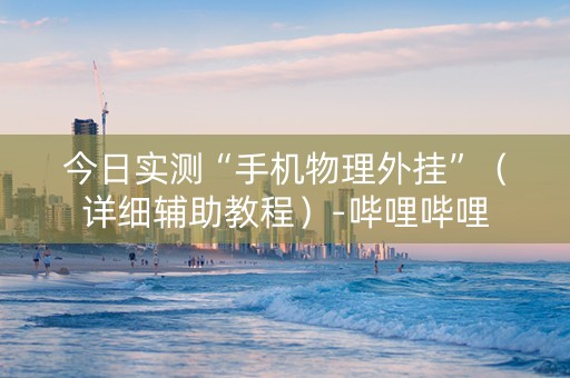 今日实测“手机物理外挂”（详细辅助教程）-哔哩哔哩