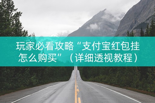 玩家必看攻略“支付宝红包挂怎么购买”（详细透视教程）-哔哩哔哩