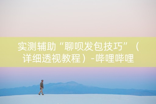实测辅助“聊呗发包技巧”（详细透视教程）-哔哩哔哩