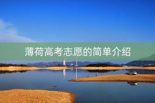 薄荷高考志愿的简单介绍