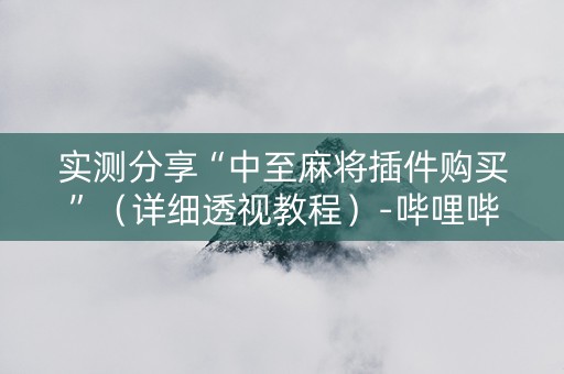 实测分享“中至麻将插件购买”（详细透视教程）-哔哩哔哩