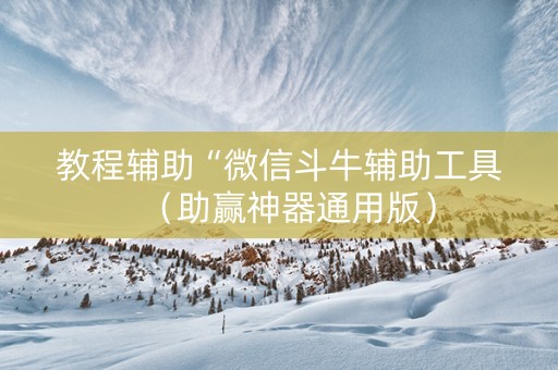 教程辅助“微信斗牛辅助工具（助赢神器通用版）